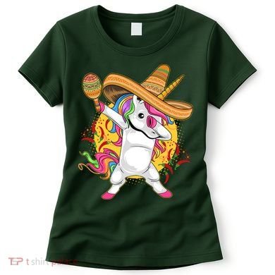 Cinco De Mayo Dabbing Unicorn Women's T-Shirt
