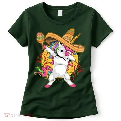 Cinco De Mayo Dabbing Unicorn Women's T-Shirt