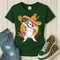 Cinco De Mayo Dabbing Unicorn Women's T-Shirt thumb 3