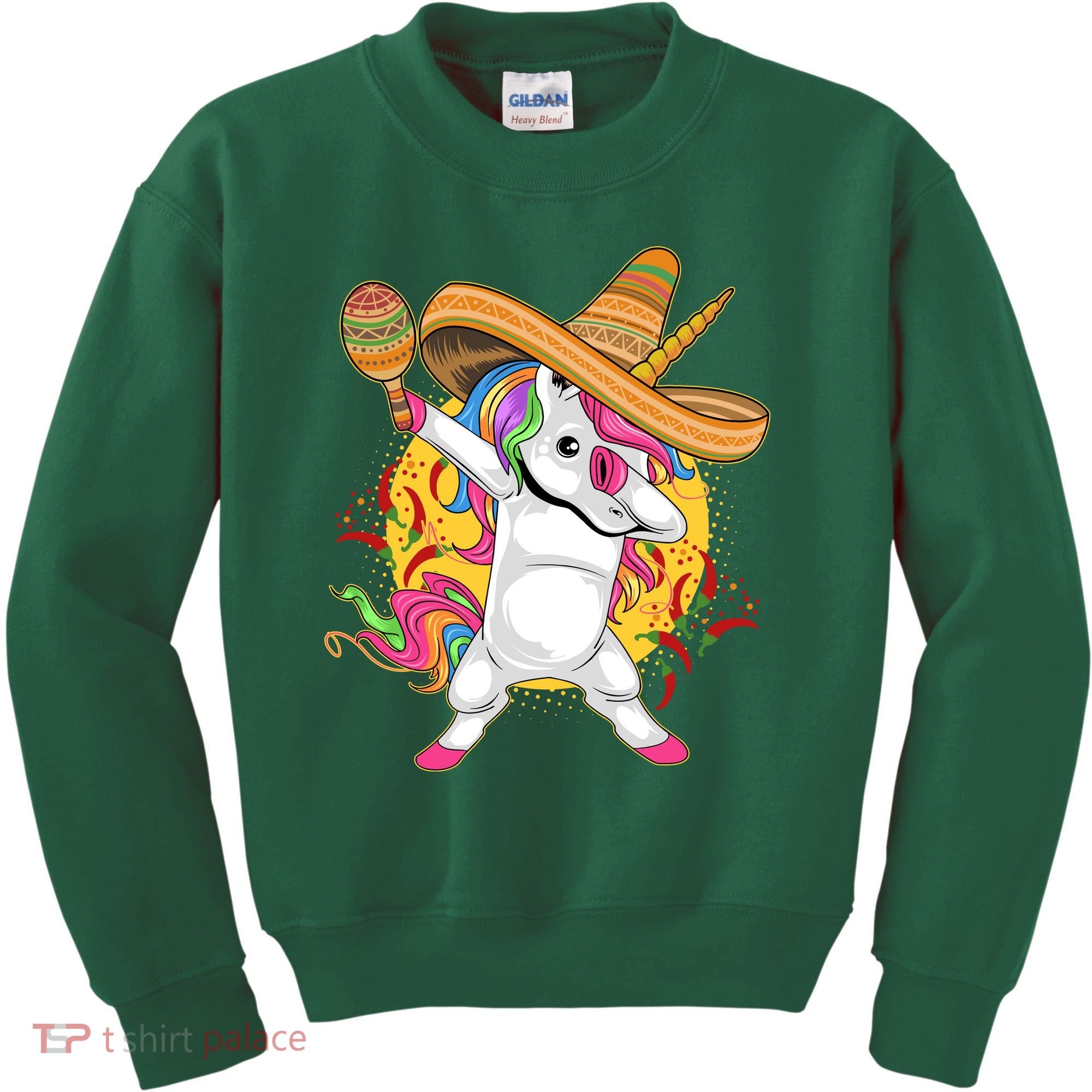 Cinco De Mayo Dabbing Unicorn Kids Sweatshirt