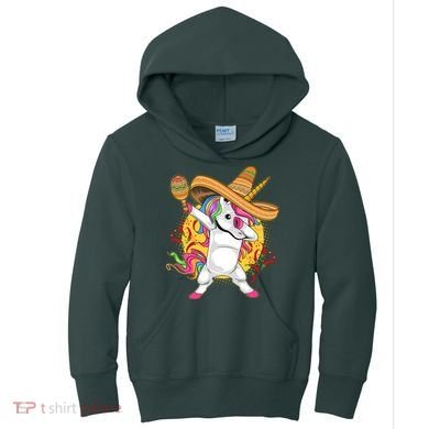 Cinco De Mayo Dabbing Unicorn Kids Hoodie