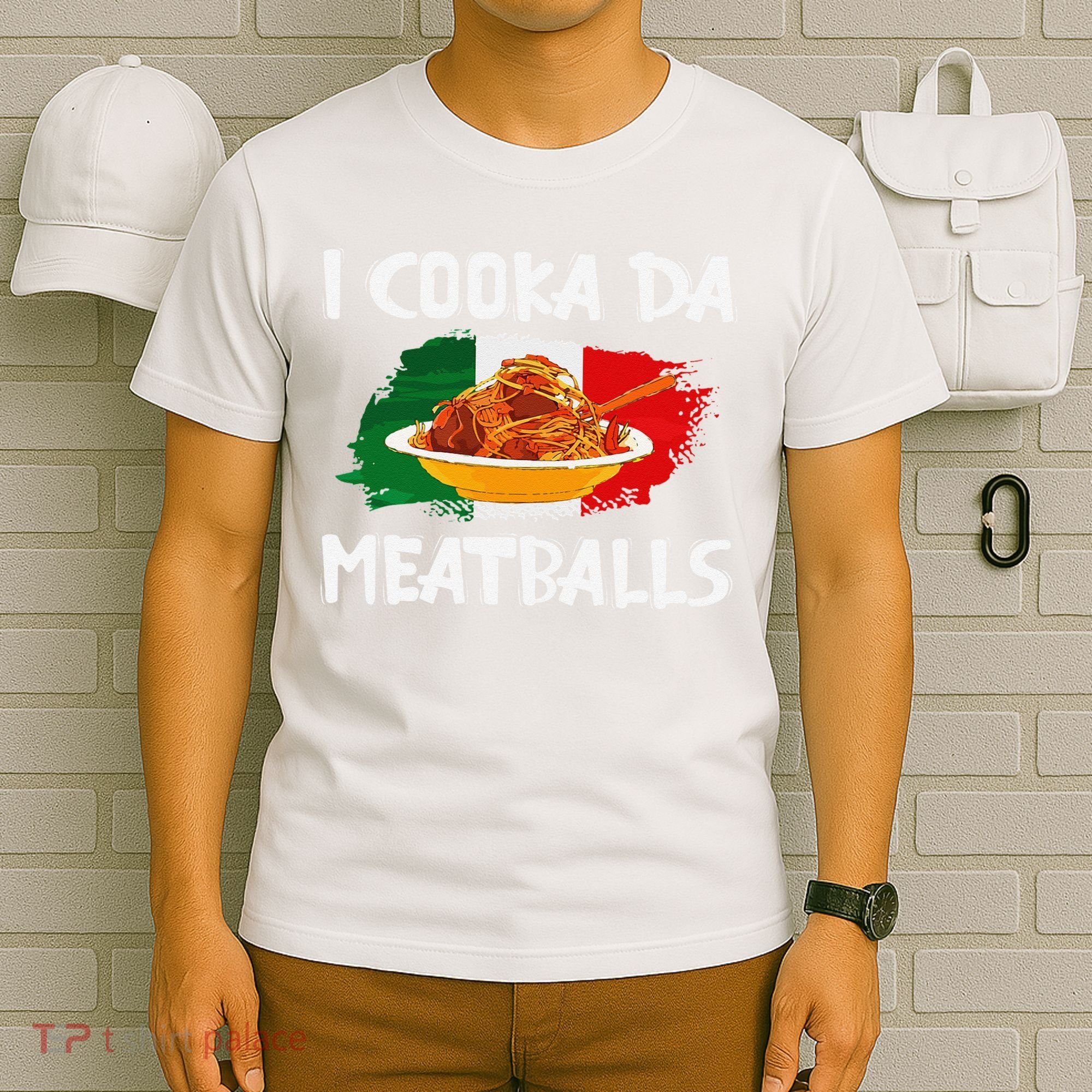 Cooka Da Meatball Funny Italian Slang Italy Food Spaghetti  T-Shirt