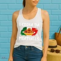 Cooka Da Meatball Funny Italian Slang Italy Food Spaghetti  Women's Tank Top thumb 2