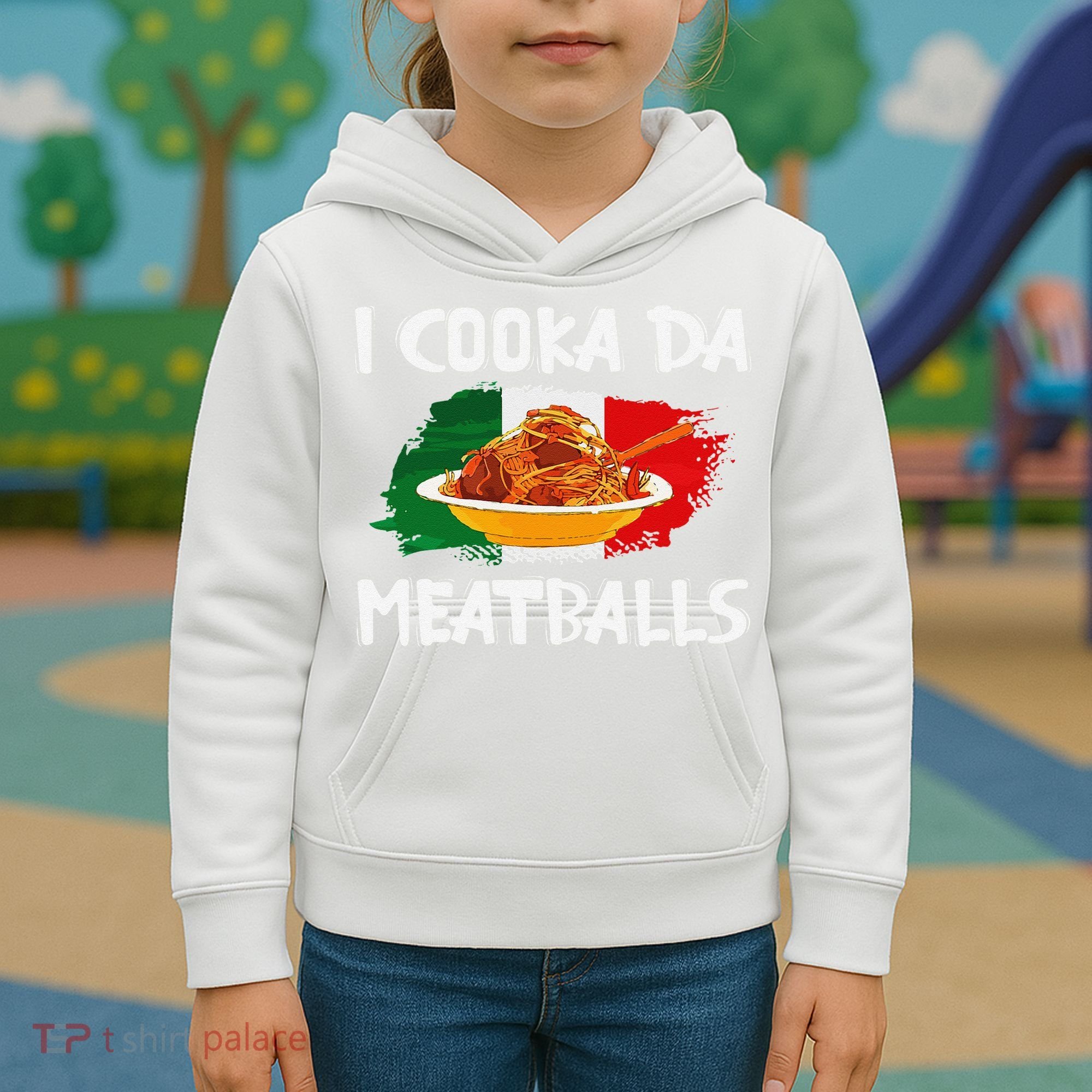 Cooka Da Meatball Funny Italian Slang Italy Food Spaghetti  Kids Hoodie