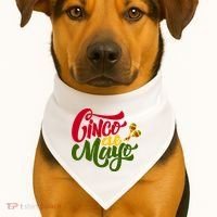 Cinco De Mayo Celebration USA-Made Doggie Bandana thumb 1