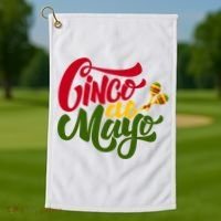 Cinco De Mayo Celebration Golf Towel thumb 1