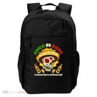 Cinco De Mayo Vaccinated And Intoxicated Sugar Skull Backpack thumb 0