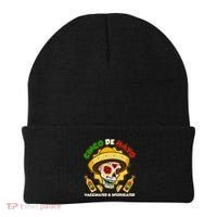 Cinco De Mayo Vaccinated And Intoxicated Sugar Skull Beanie thumb 0