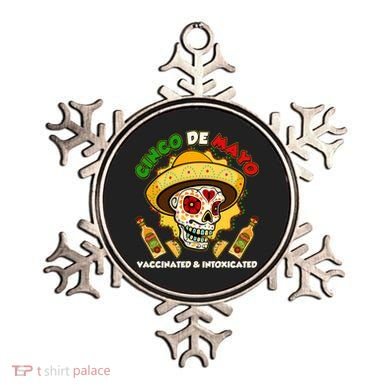 Cinco De Mayo Vaccinated And Intoxicated Sugar Skull Ornament
