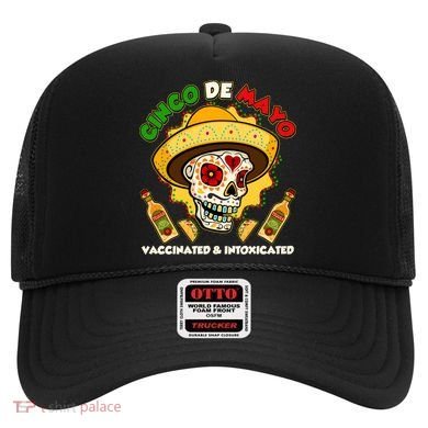 Cinco De Mayo Vaccinated And Intoxicated Sugar Skull Hat