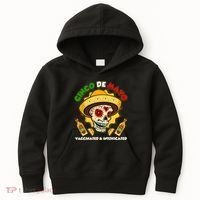 Cinco De Mayo Vaccinated And Intoxicated Sugar Skull Kids Hoodie thumb 0