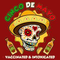 Cinco De Mayo Vaccinated And Intoxicated Sugar Skull Long Sleeve Shirt thumb 2