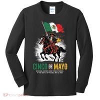 Cinco De Mayo Mexican Battle Puebla 1862 Anniversary Kids Long Sleeve Shirt thumb 0