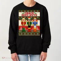Crack Deez Nuts Nutcracker Ugly Christmas Sweater Women's Sweatshirt thumb 0
