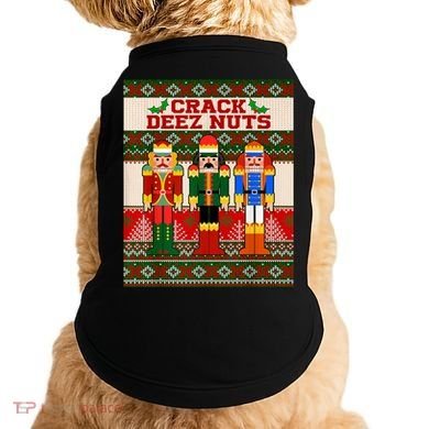 Crack Deez Nuts Nutcracker Ugly Christmas Sweater Doggie Tank