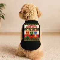 Crack Deez Nuts Nutcracker Ugly Christmas Sweater Doggie Tank thumb 2