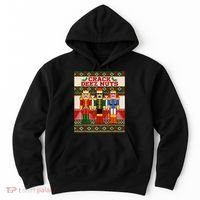 Crack Deez Nuts Nutcracker Ugly Christmas Sweater Hoodie thumb 0