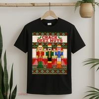 Crack Deez Nuts Nutcracker Ugly Christmas Sweater T-Shirt thumb 2