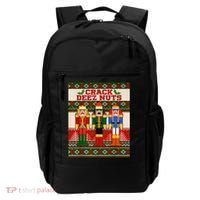 Crack Deez Nuts Nutcracker Ugly Christmas Sweater Backpack thumb 0