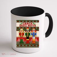 Crack Deez Nuts Nutcracker Ugly Christmas Sweater Coffee Mug thumb 1