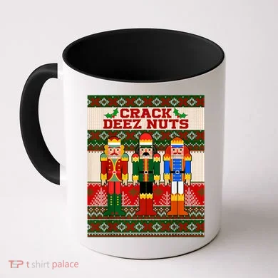 Crack Deez Nuts Nutcracker Ugly Christmas Sweater Coffee Mug
