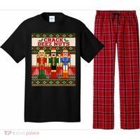 Crack Deez Nuts Nutcracker Ugly Christmas Sweater Pajama Set thumb 0