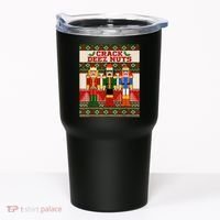 Crack Deez Nuts Nutcracker Ugly Christmas Sweater Tumbler thumb 0