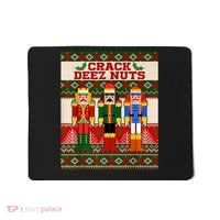 Crack Deez Nuts Nutcracker Ugly Christmas Sweater Mousepad thumb 0