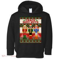 Crack Deez Nuts Nutcracker Ugly Christmas Sweater Toddler Hoodie thumb 0