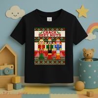 Crack Deez Nuts Nutcracker Ugly Christmas Sweater Toddler T-Shirt thumb 3