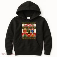 Crack Deez Nuts Nutcracker Ugly Christmas Sweater Kids Hoodie thumb 0