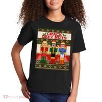 Crack Deez Nuts Nutcracker Ugly Christmas Sweater Kids T-Shirt thumb 2