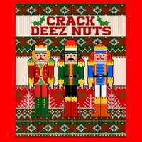 Crack Deez Nuts Nutcracker Ugly Christmas Sweater Santa Hat thumb 1