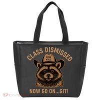 Class Dismissed Now Go On Git Last Day Of School Raccoon Tote Bag thumb 0