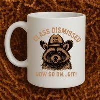 Class Dismissed Now Go On Git Last Day Of School Raccoon Coffee Mug thumb 2