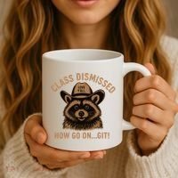 Class Dismissed Now Go On Git Last Day Of School Raccoon Coffee Mug thumb 3