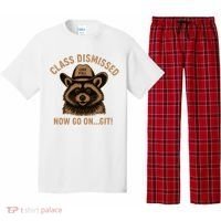 Class Dismissed Now Go On Git Last Day Of School Raccoon Pajama Set thumb 0