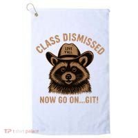 Class Dismissed Now Go On Git Last Day Of School Raccoon Golf Towel thumb 0