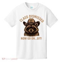 Class Dismissed Now Go On Git Last Day Of School Raccoon Kids T-Shirt thumb 0
