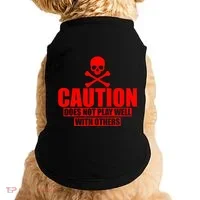 Caution Does Not Play Well With Others Doggie Tank thumb 0