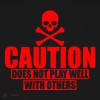 Caution Does Not Play Well With Others Pajama Set thumb 2