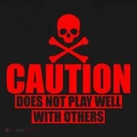 Caution Does Not Play Well With Others Baby Bodysuit thumb 2