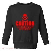 Caution Does Not Play Well With Others Toddler Sweatshirt thumb 0
