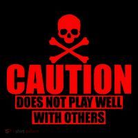 Caution Does Not Play Well With Others Toddler Hoodie thumb 2