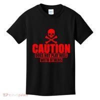 Caution Does Not Play Well With Others Kids T-Shirt thumb 0
