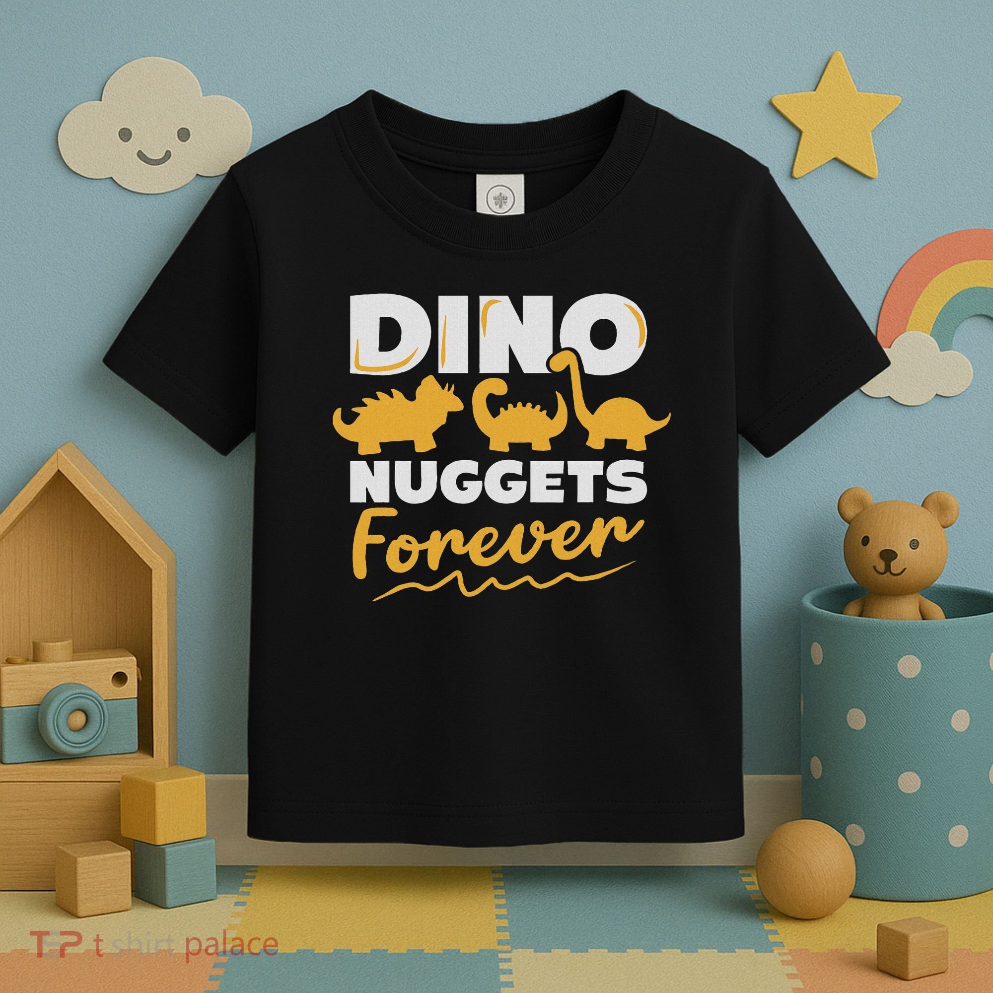 Chicken Dino Nuggets Lover Dino Nuggets Forever Funny Toddler T-Shirt