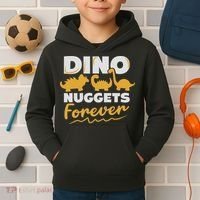 Chicken Dino Nuggets Lover Dino Nuggets Forever Funny Kids Hoodie thumb 2