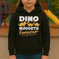 Chicken Dino Nuggets Lover Dino Nuggets Forever Funny Kids Hoodie thumb 3