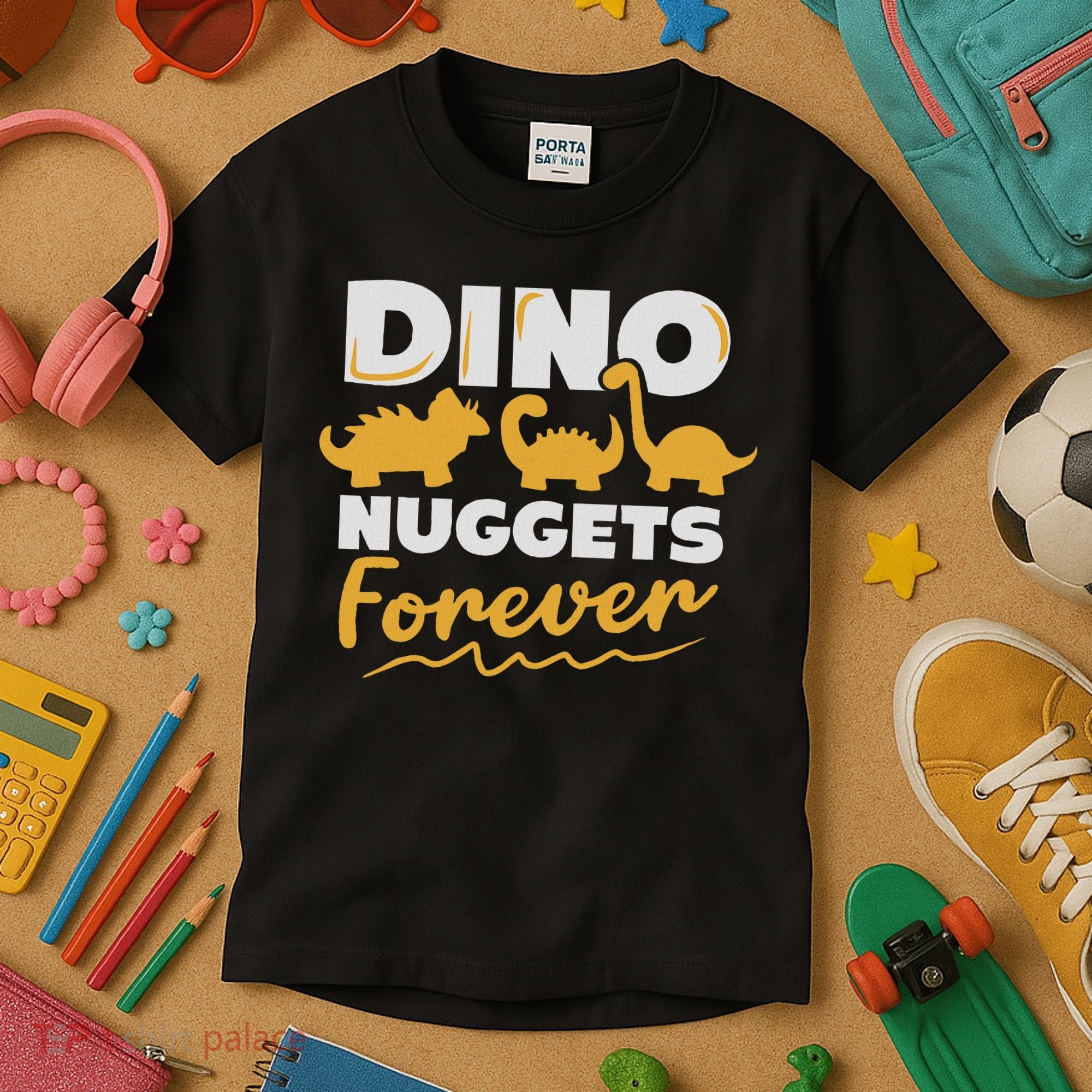 Chicken Dino Nuggets Lover Dino Nuggets Forever Funny Kids T-Shirt