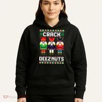 Crack Deez Nuts Nutcracker Nut Xmas Pajama Matching Hoodie thumb 5